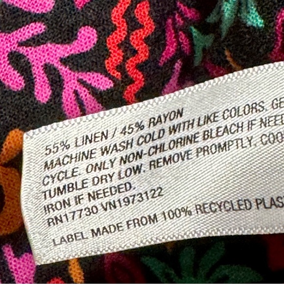 Ava & Viv Linen Bright Floral Print Ruffle Off Shoulder Neckline Belted Jumpsuit - Picture 14 of 14